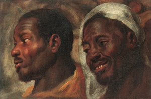Head studies of two African men