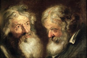 Heads of Two Old Men by Jacob Jordaens