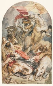 The Conversion of Saul with Horseman and Banner by Jacob Jordaens