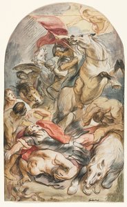 The Conversion of Saul with Horseman and Banner by Jacob Jordaens