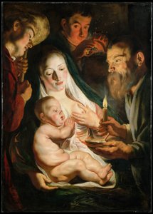 The Holy Family with Shepherds by Jacob Jordaens