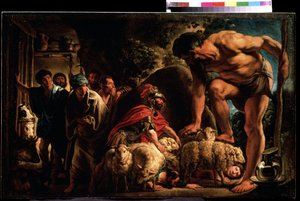 Ulysses in the Cave of Polyphemus, painting by Jacob Jordaens, Pushkin Museum, Moscow