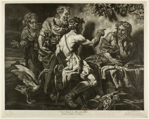Jupiter and Mercury with Philemon and Baucis by Jacob Mannl
