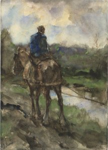 Hunter on Horseback on the Towpath