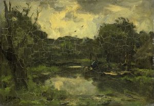Landscape with Boat by Jacob Maris