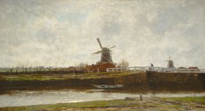 View of the Mill and Bridge on the Noordwest Buitensingel in The Hague