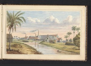 Sugar Plantation Visserszorg on the Commewijne River (Album with Drawings of Suriname, p.6)