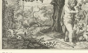 Bacchus and Ampelus by Jacob Matham