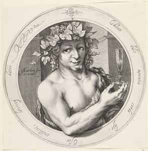 Bacchus with Glass (Venus, Bacchus, and Ceres) by Jacob Matham