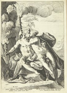 Eros and Anteros by Jacob Matham