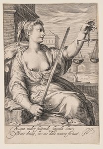 Justice, from The Seven Virtues by Jacob Matham