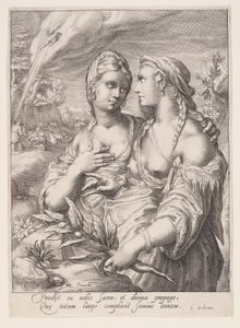 Lea and Rachel, from The Wives of the Patriarchs by Jacob Matham