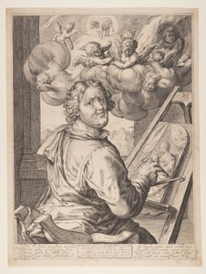 St Luke Painting the Virgin by Jacob Matham