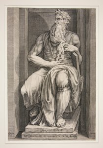 Statue of Moses from the Tomb of Julius II by Jacob Matham