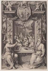 The Adoration of the Shepherds with St Peter and St Paul by Jacob Matham