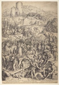 The Mocking, Flagellation, and Crucifixion of Christ by Jacob Matham