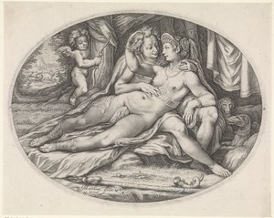 Venus and Adonis by Jacob Matham