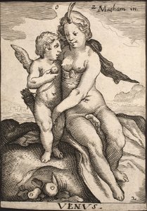 Venus and Amor by Jacob Matham