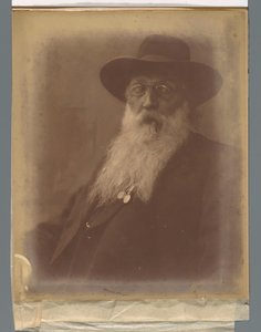 Portrait of a Man with Beard and Hat and a Cigar in His Mouth
