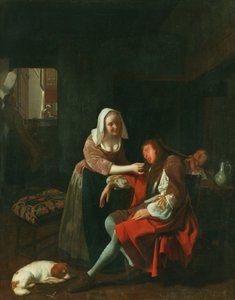The Sleeping Cavalier by Jacob Lucasz Ochtervelt