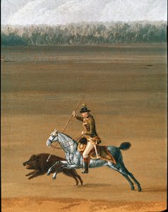 Ferdinand IV Hunting Wild Boar on the Cassano Estate (detail) by Jacob Philippe Hackert