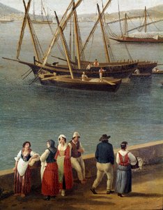 People on the Docks of Gaeta Harbour (detail)