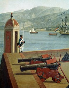 View of the Military Fortifications of the Port of Reggio Calabria (detail) by Jacob Philippe Hackert