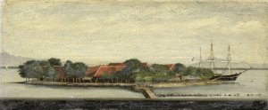 View of Kuiper Island in the Bay of Batavia by Jacob Pieter Mercier