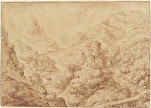 Panoramic River Landscape by Jacob Savery I
