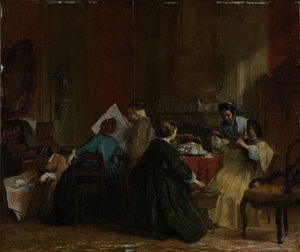 Company of Ladies Watching Stereoscopic Photographs