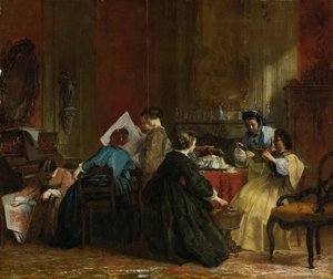 Group of Women looking at Stereoscopic Photographs, c.1868