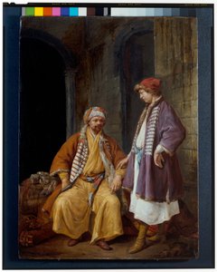 Two Oriental Merchants Conversing by Jacob Toorenvliet