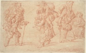 Three Pairs of Beggars with Babies by Jacob Weyer
