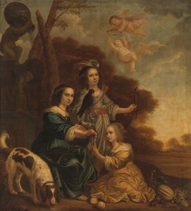 Portrait of Geertruyt, Margriet and Anna Delff, the Artist