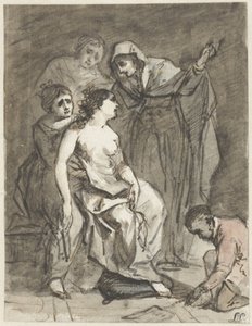Sketch of a Penitent Magdalene (?)