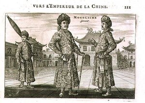 Mongolians, from an account of a Dutch Embassy to China by Jacob van Meurs