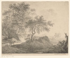 Donkey Driver in Mountain Landscape