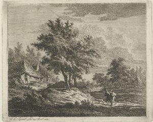Landscape with Walkers near Three Trees