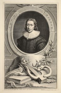 Portrait of John Milton, Illustration from 