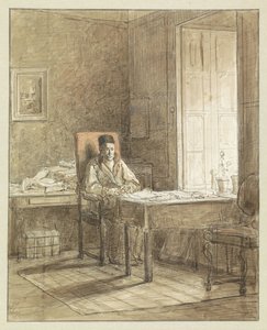 Portrait of Gerrit Lamberts, Sitting in an Armchair in the Print Room