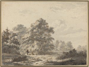 Hunters at the Edge of the Woods by Jacobus Theodorus Abels