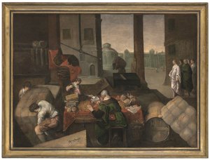The Calling of Saint Matthew by Jacopo (1510 92) (circle) Bassano