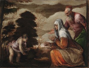 John the Baptist Gathering Flowers for his Parents by Jacopo Bassano
