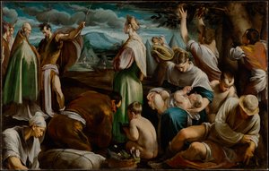 The Miracle of the Quails by Jacopo Bassano