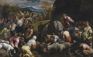 Moses Striking Water from the Rock