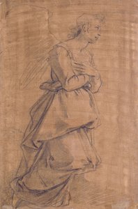 The Archangel Gabriel Kneeling to the Right, study for an Annunciation