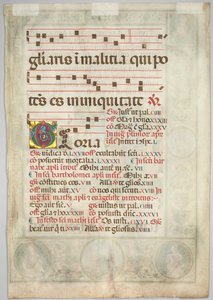 Leaf from a Gradual: Decorated Initial (verso) by Jacopo Filippo d
