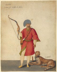 An Azappo Archer with a Cheetah by Jacopo Ligozzi