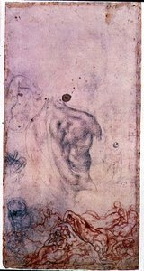 Study for a Portrait of Cosimo I Giovinetto with Other Studies of Writhing Bodies by Jacopo Pontormo