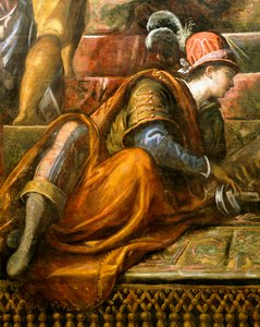 Doge Niccolo da Ponte Receiving Olive Branch from Venice (detail) by Jacopo Robusti Tintoretto